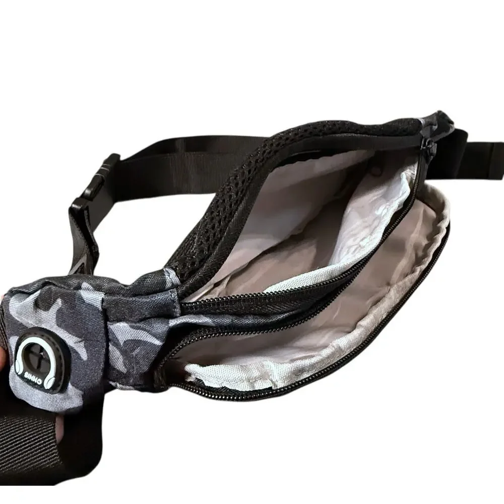 SINNO Crossbody Fanny Pack Unisex Navy Camouflage Multi-Pocket